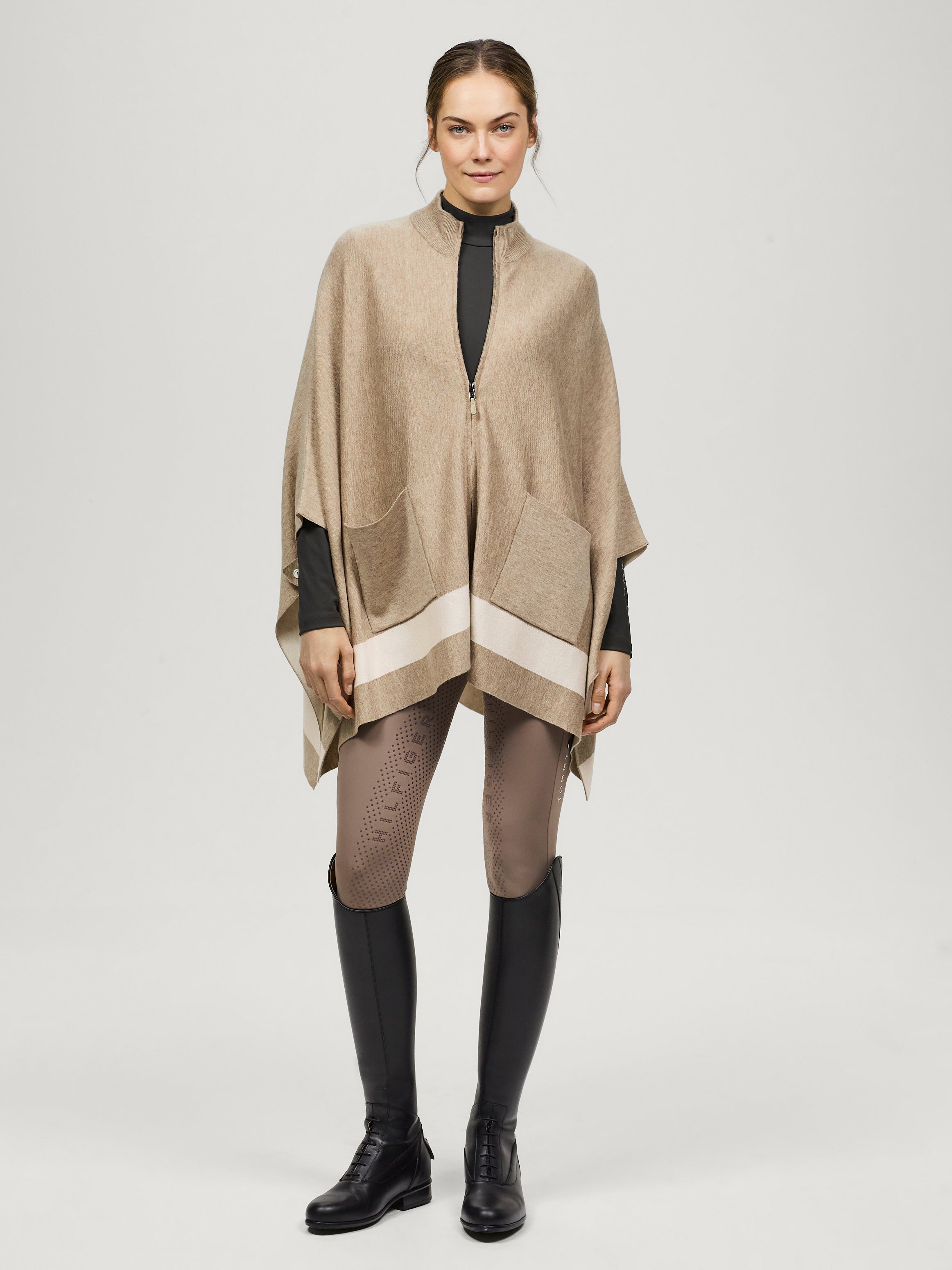 Cape en tricot Greenwood TAUPE
