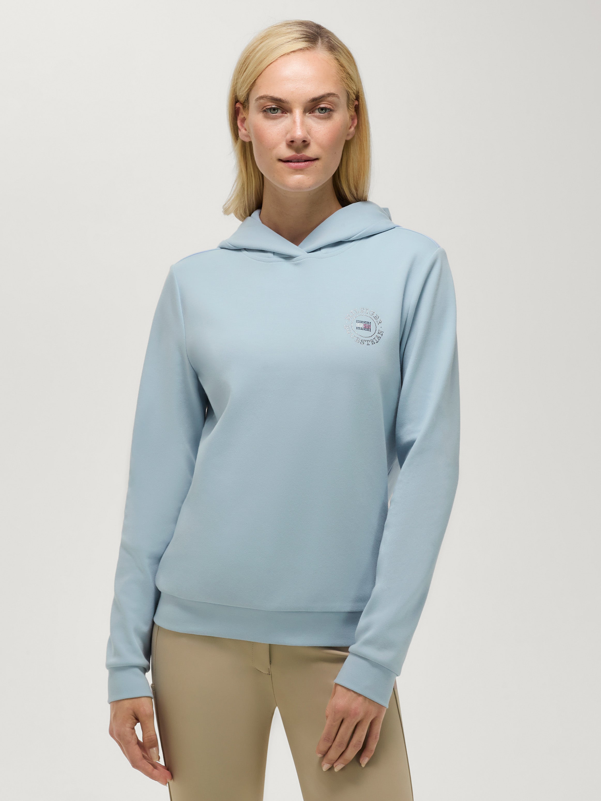 Hollywood Rhinestone Hoodie SWEET BLUE