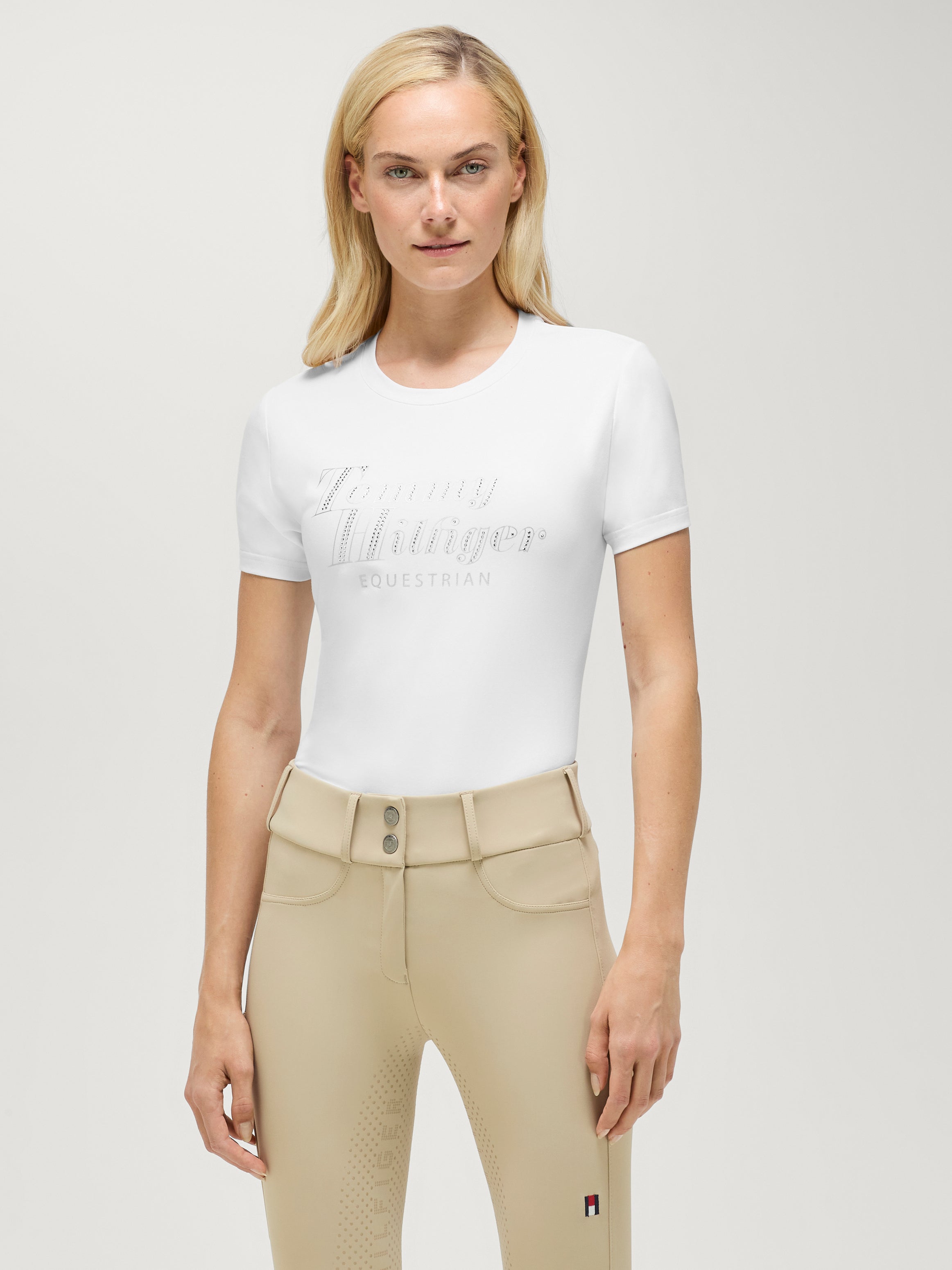 Malibu Rhinestone T-Shirt OPTIC WHITE