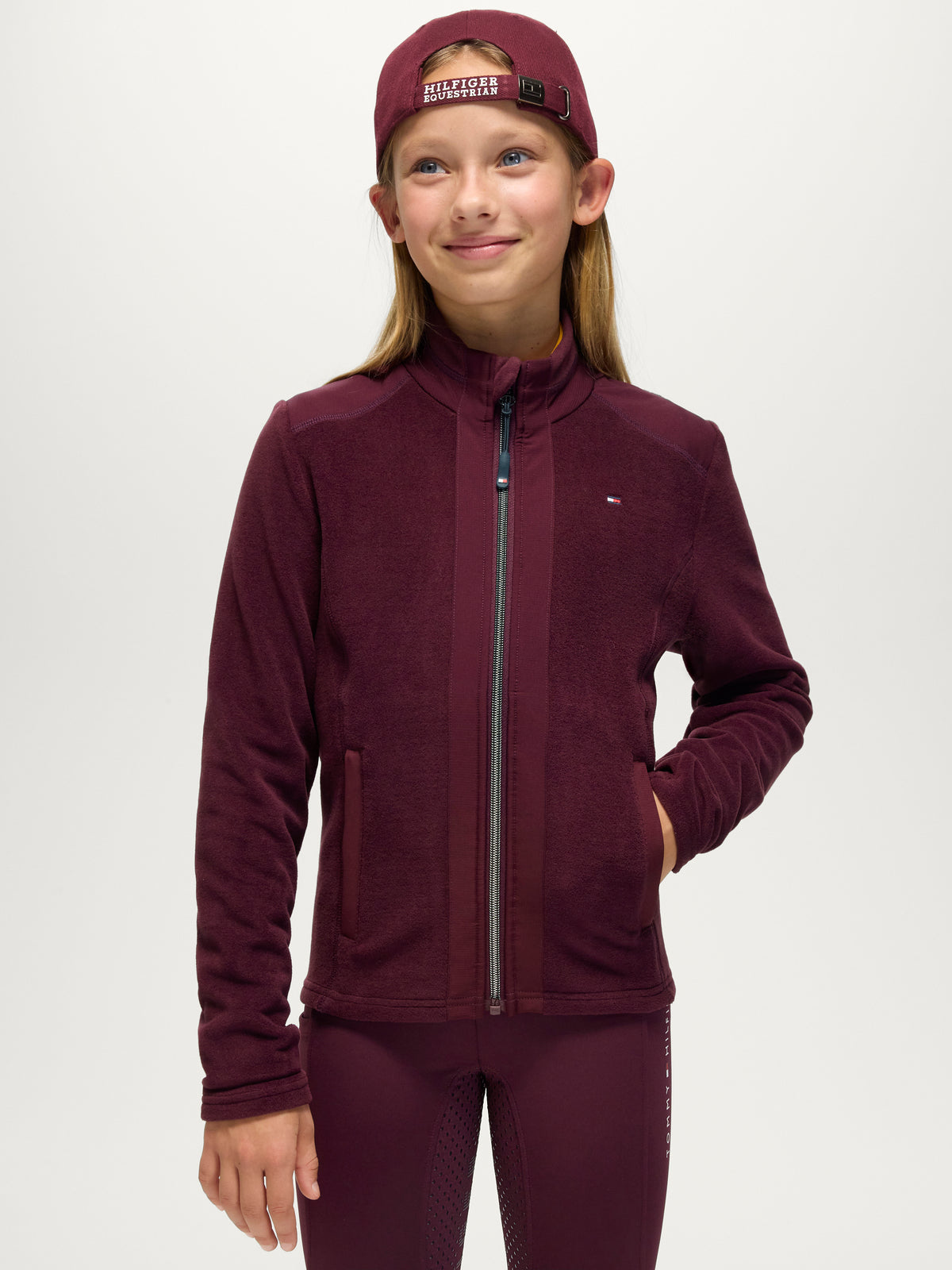 Elmonte Young Rider Fleece Jacket DEEP BURGUNDY
