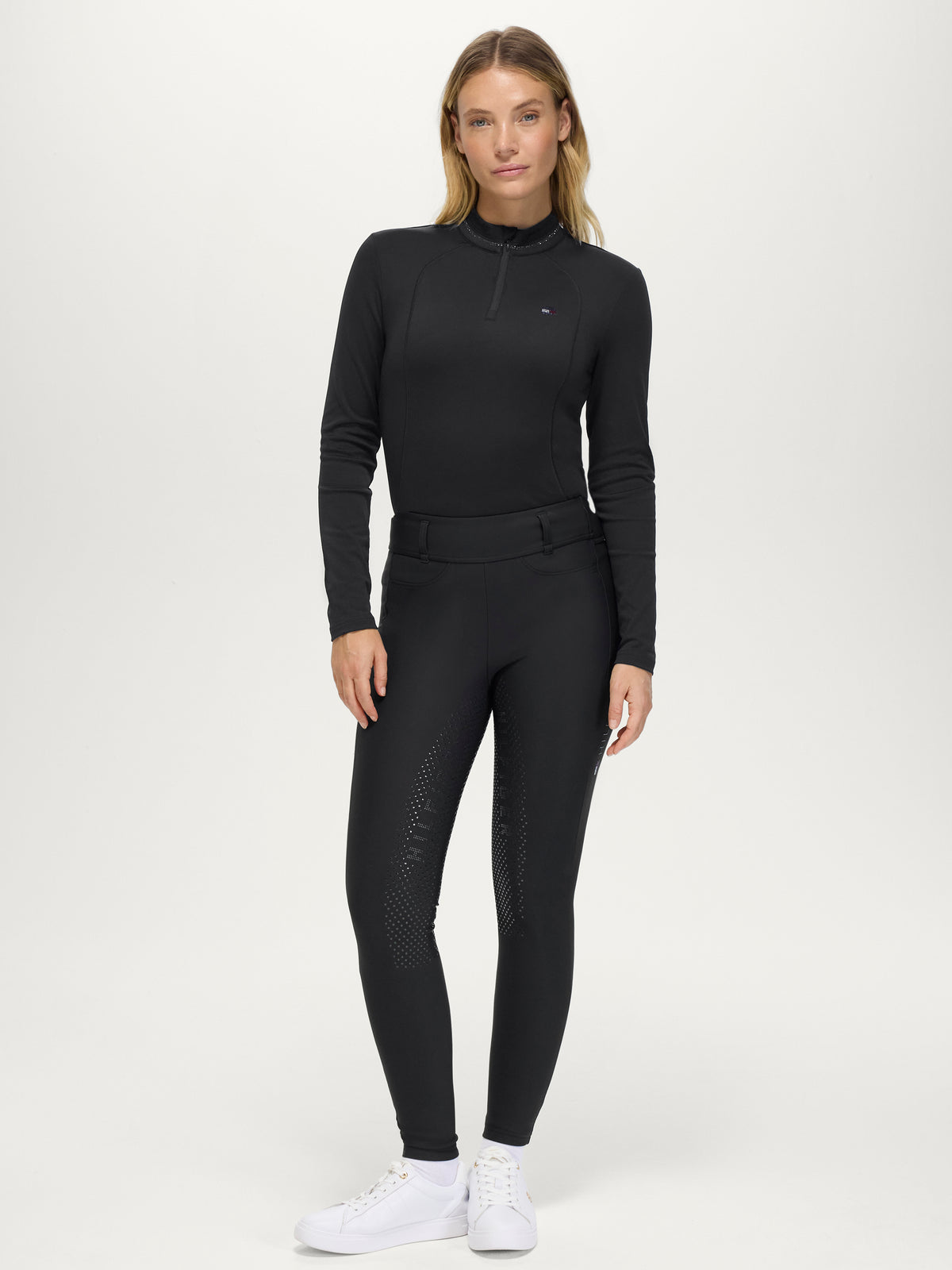 Highland Winter Rhinestone Hybrid Breeches BLACK