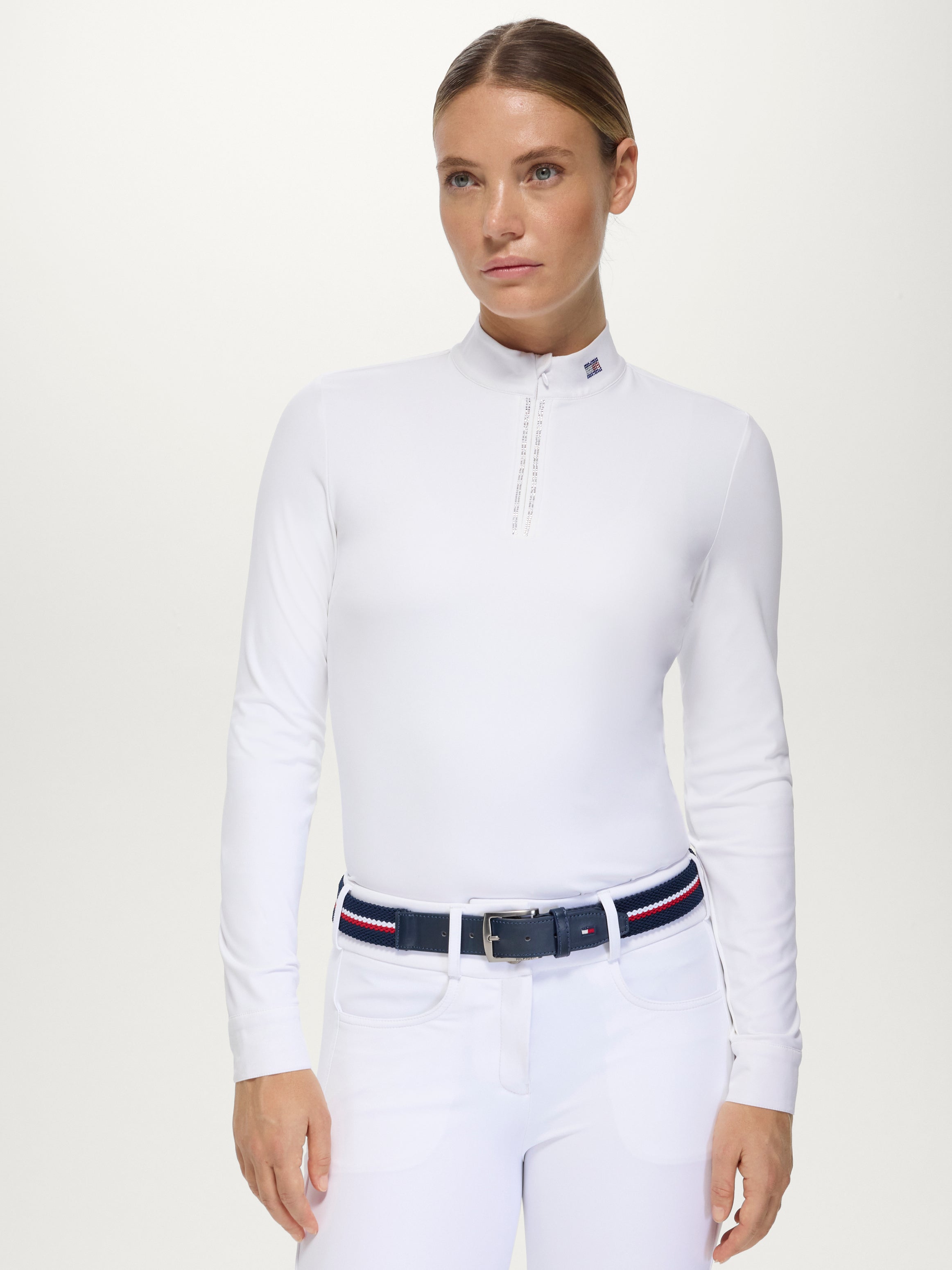 Monica Women Rhinestone Show Shirt TH OPTIC WHITE