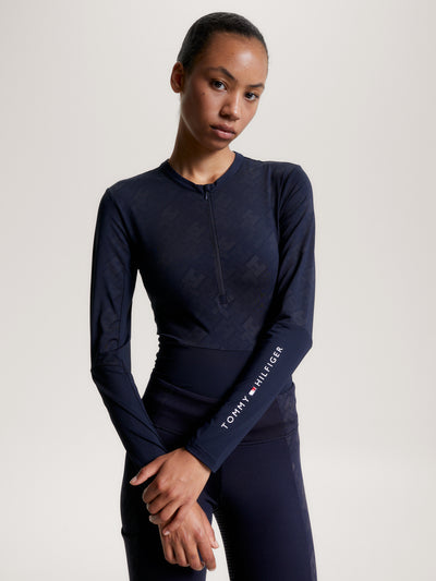 Cologne Reflective Long Sleeve 1/4 Zip Training Top MULTI