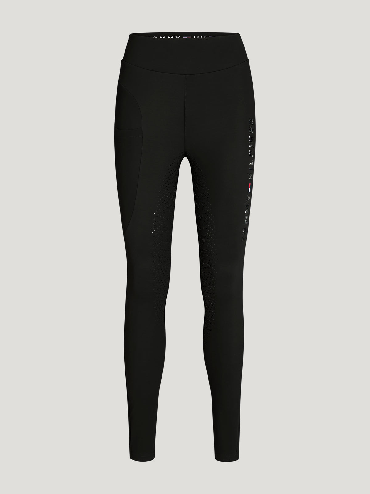 Elmira Winter Rhinestone Full Grip Leggings BLACK
