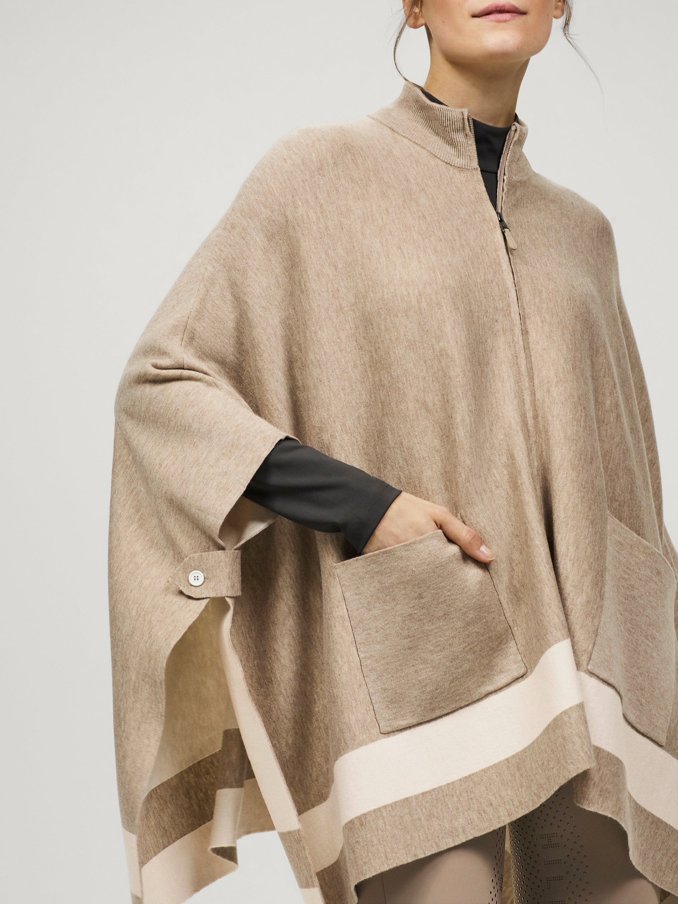Cape en tricot Greenwood TAUPE