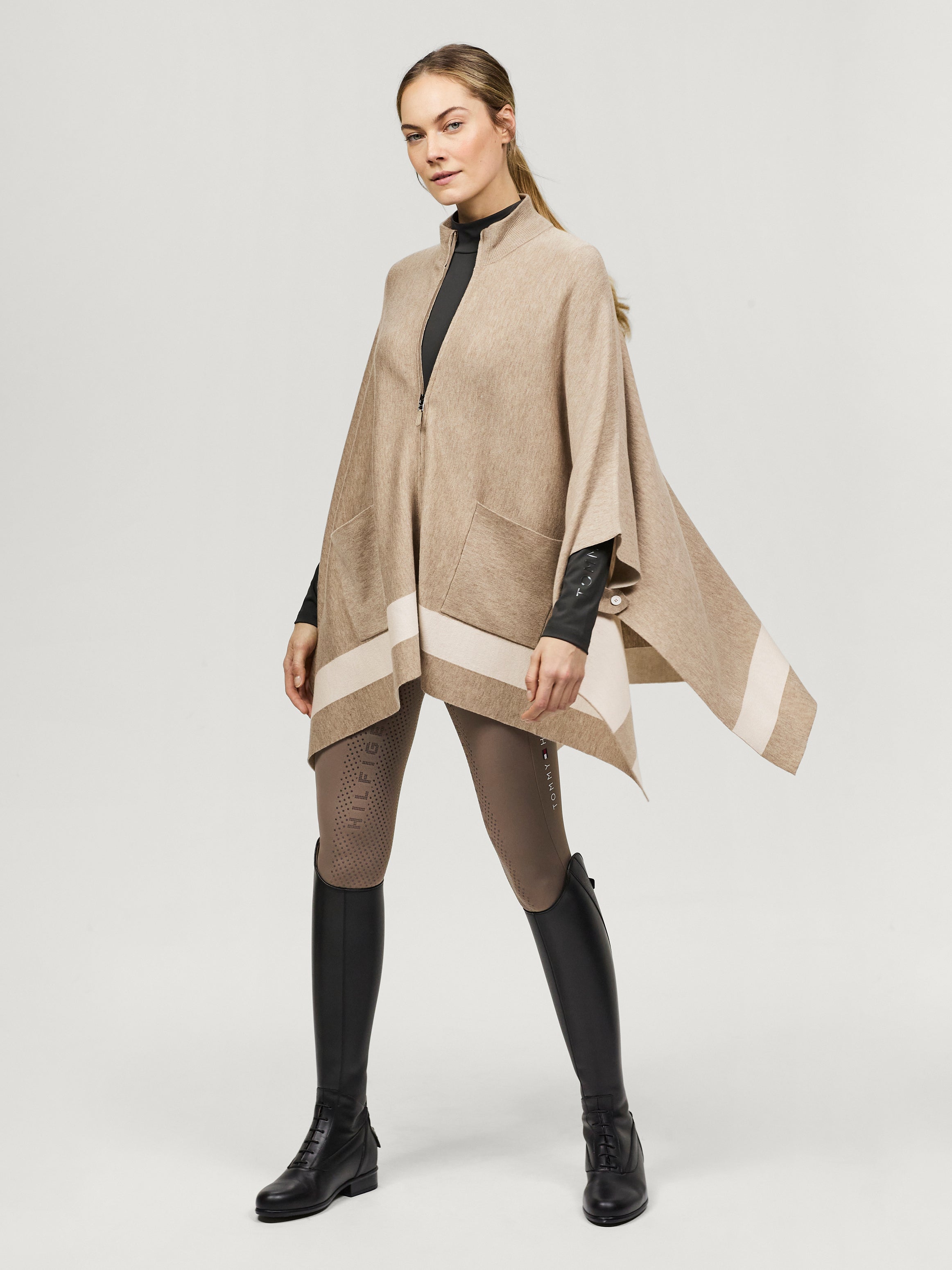 Cape en tricot Greenwood TAUPE