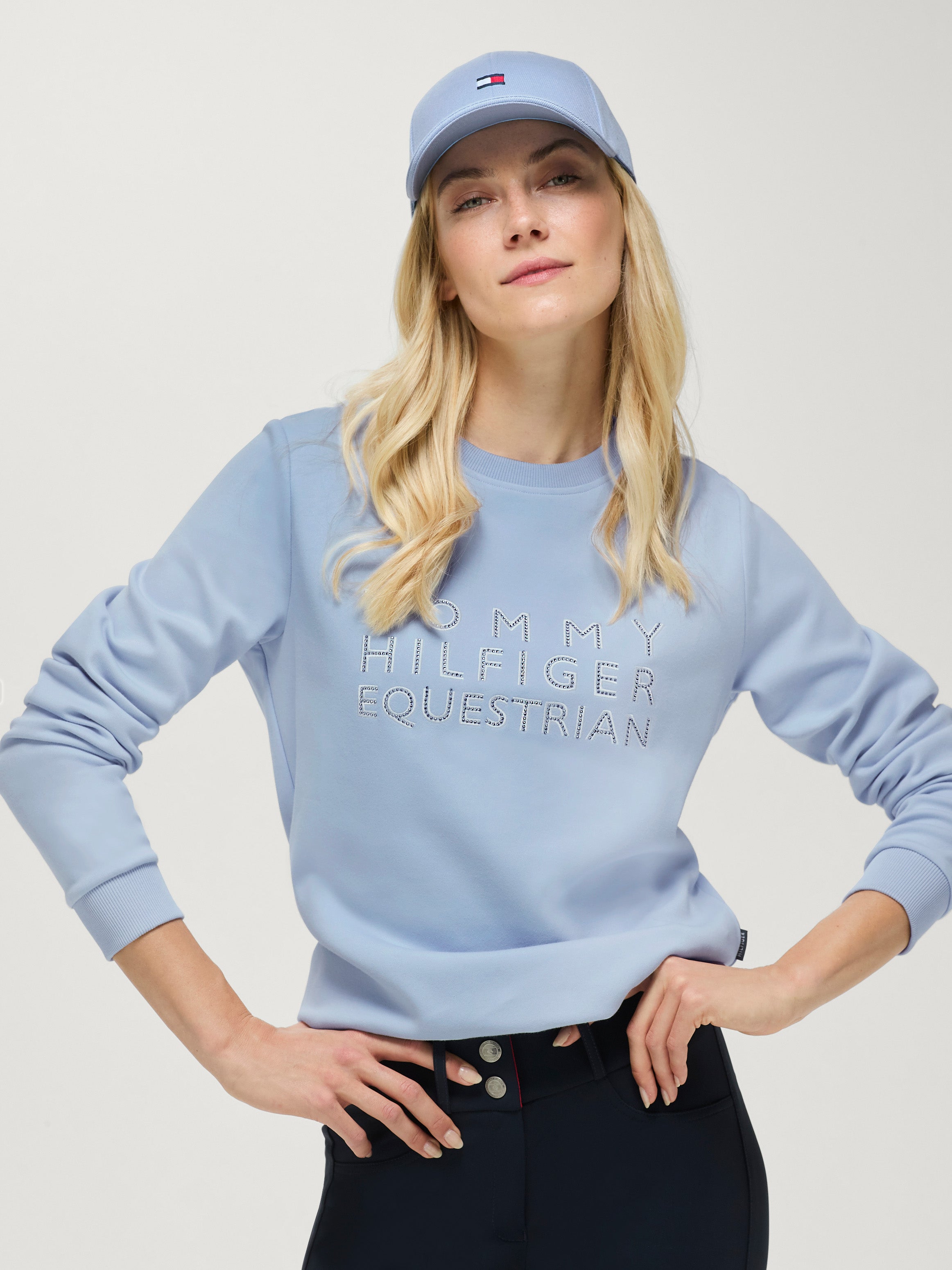 Belair Rhinestone Sweatshirt SWEET BLUE