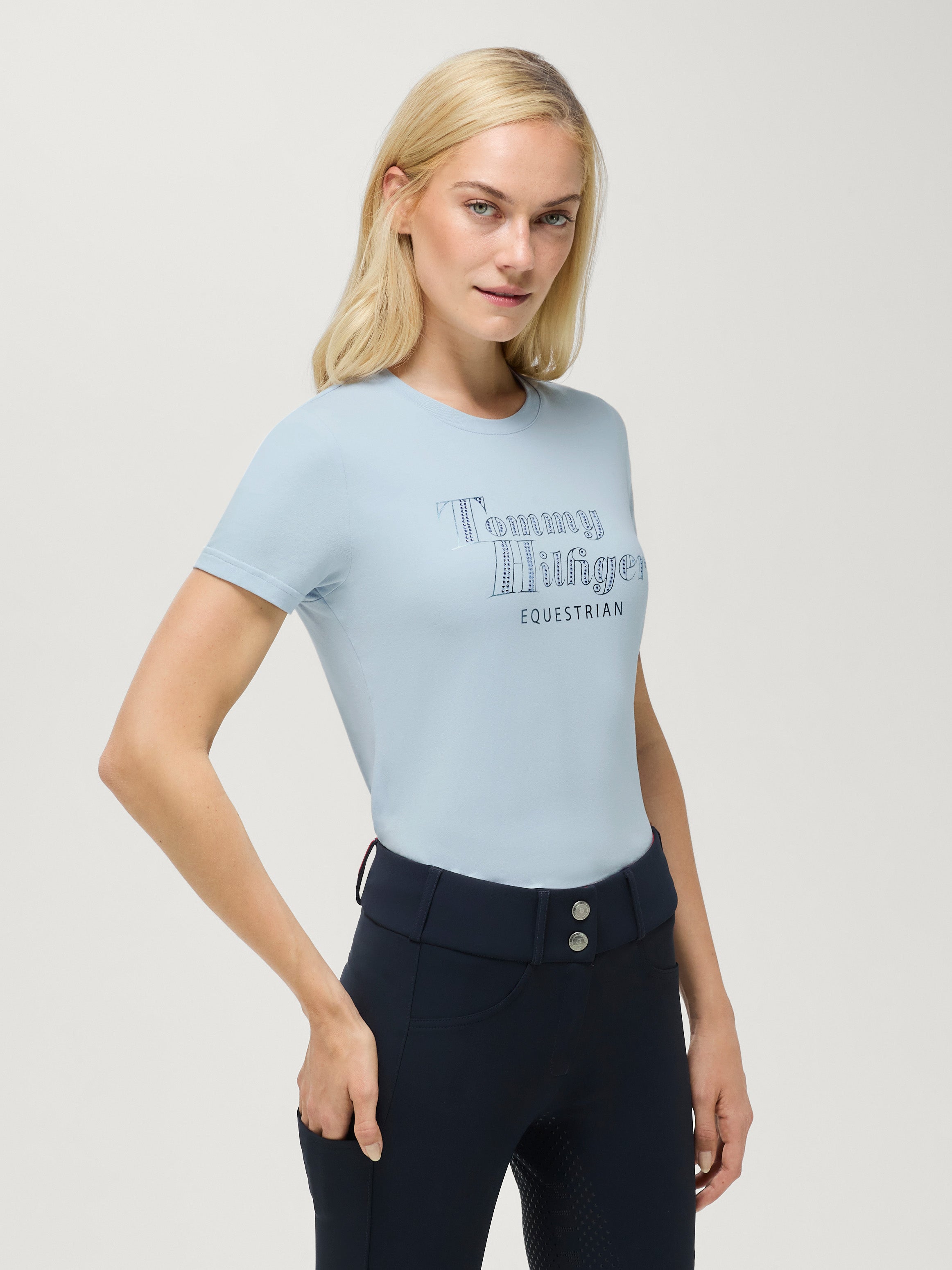 Malibu Rhinestone T-shirt SWEET BLUE