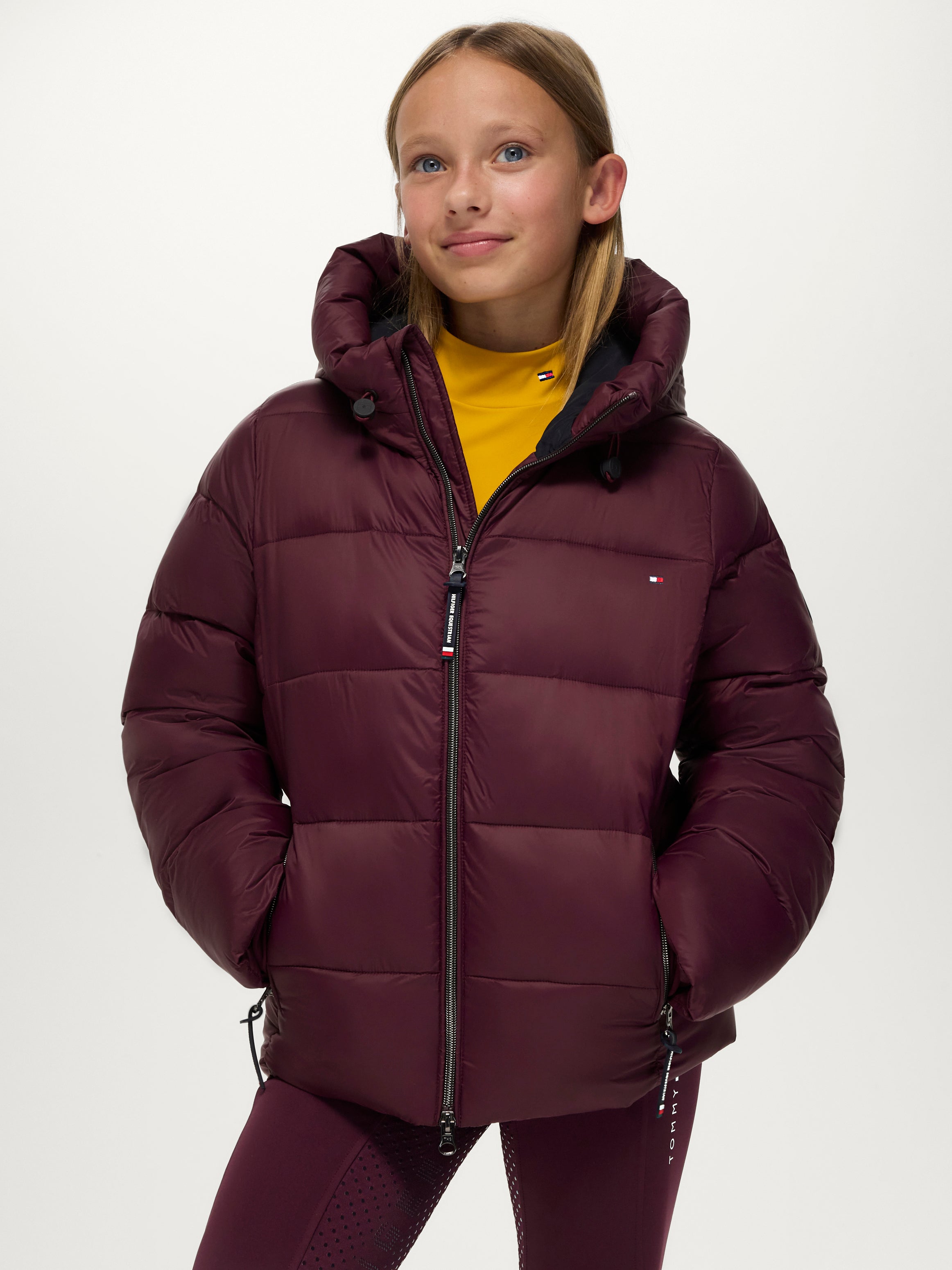 Glendale Young Rider Puffer Jacket DEEP BURGUNDY