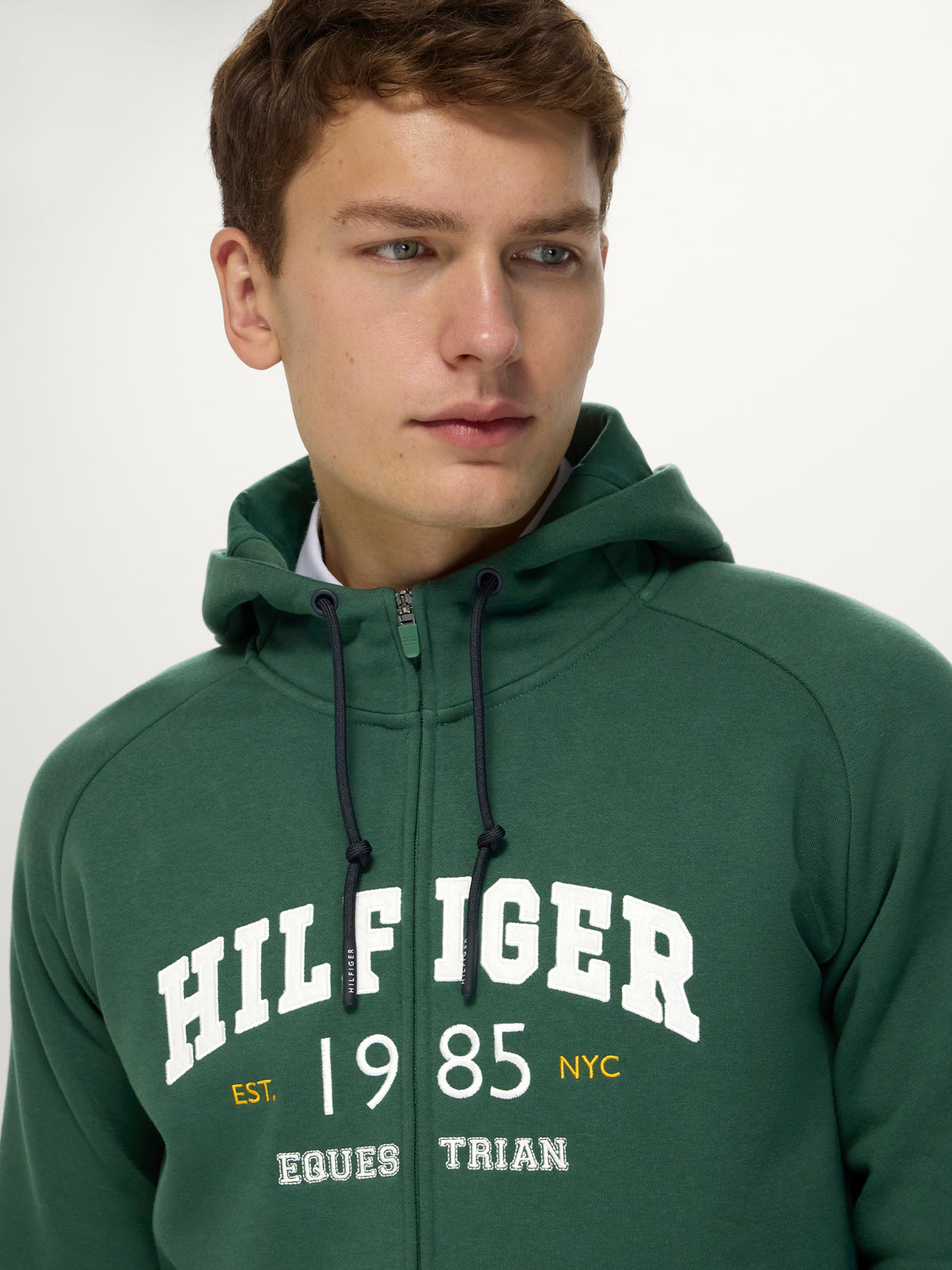 Parker Men Zipup Hoodie Jacket EVERGREEN