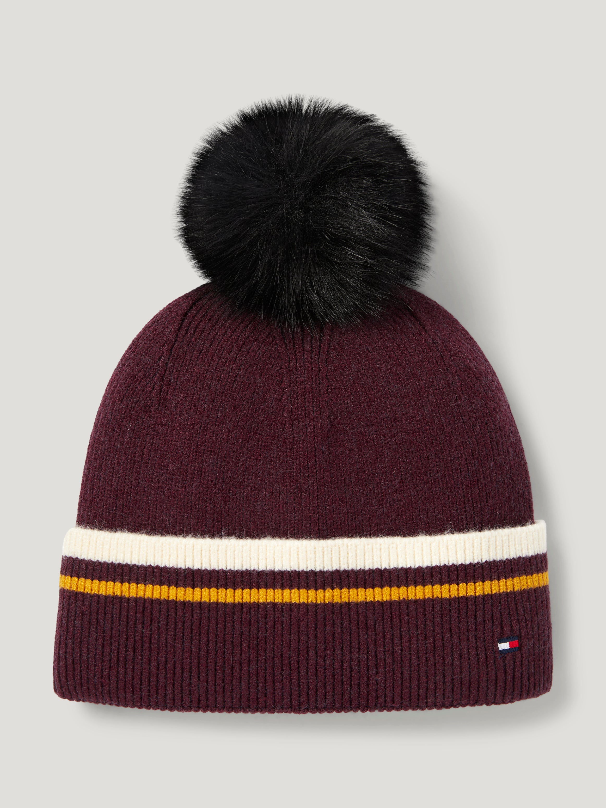 Dean Pom Pom Beanie DEEP BURGUNDY
