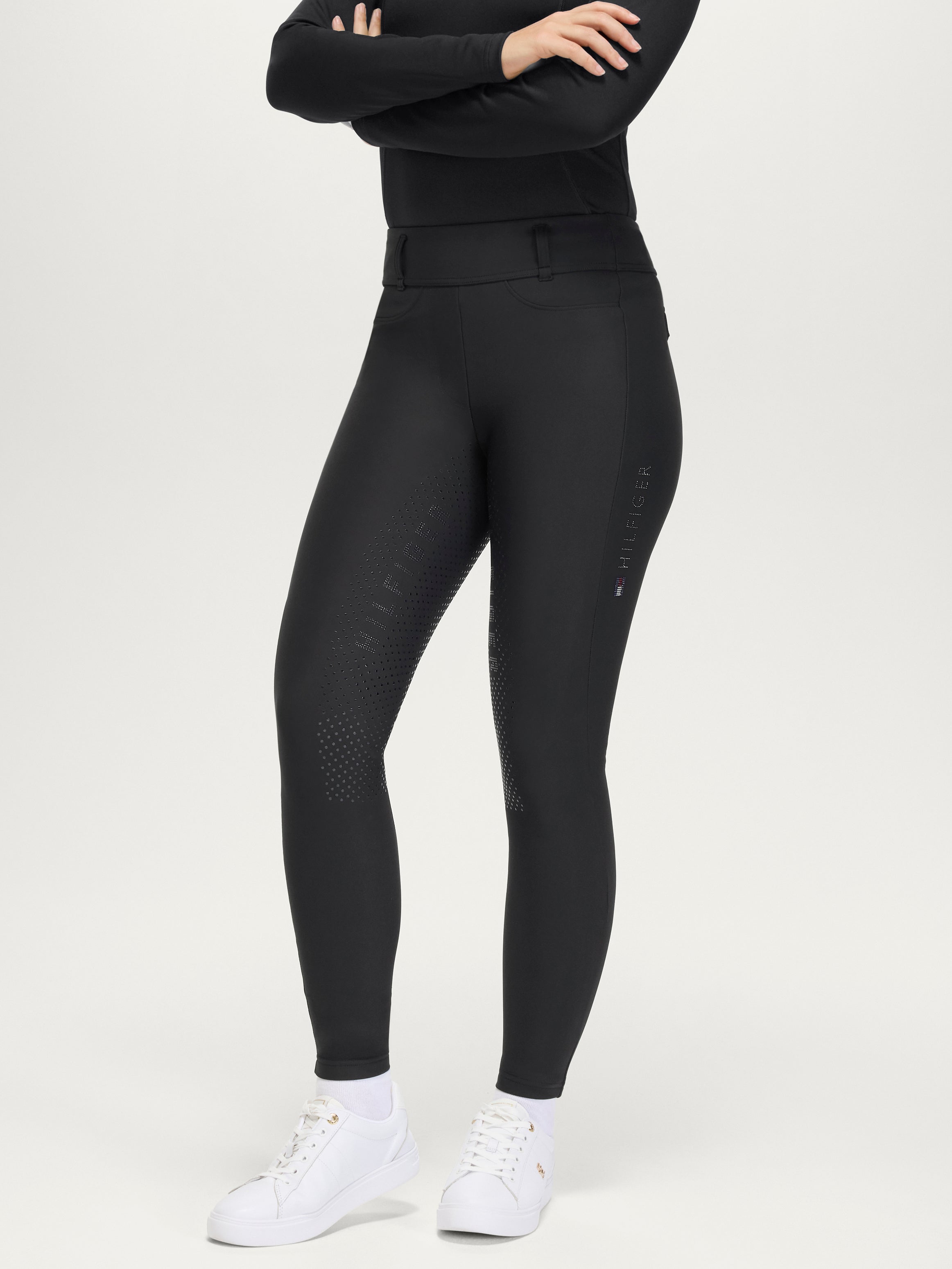 Highland Winter Rhinestone Hybrid Breeches BLACK
