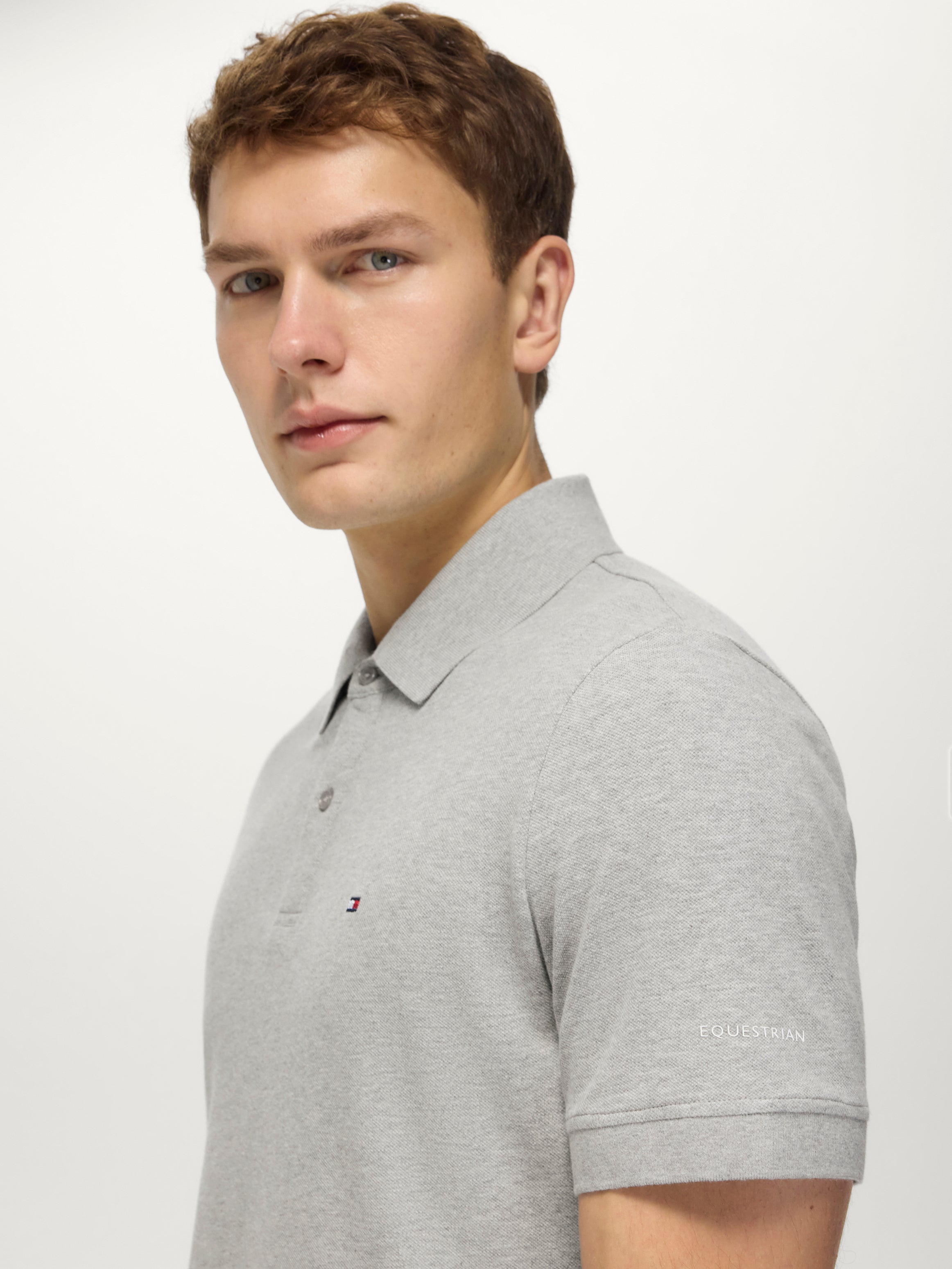 TH Equestrian Men’s Polo GREY MELANGE