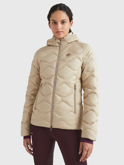 Women Mid-Weight Re-Down Jacket BEIGE