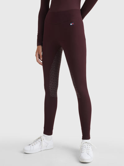 Damen Thermo-Reitleggings Vollbesatz DEEP BURGUNDY